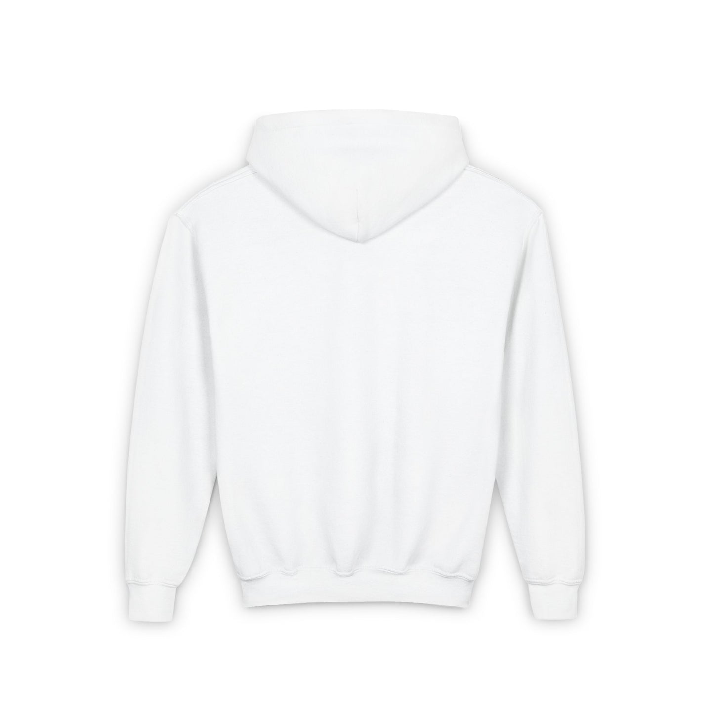 Youth Heavy Blend Hooded Sweatshirt - 'White Thunderbird' Design - Cozy Casualwear for Kids