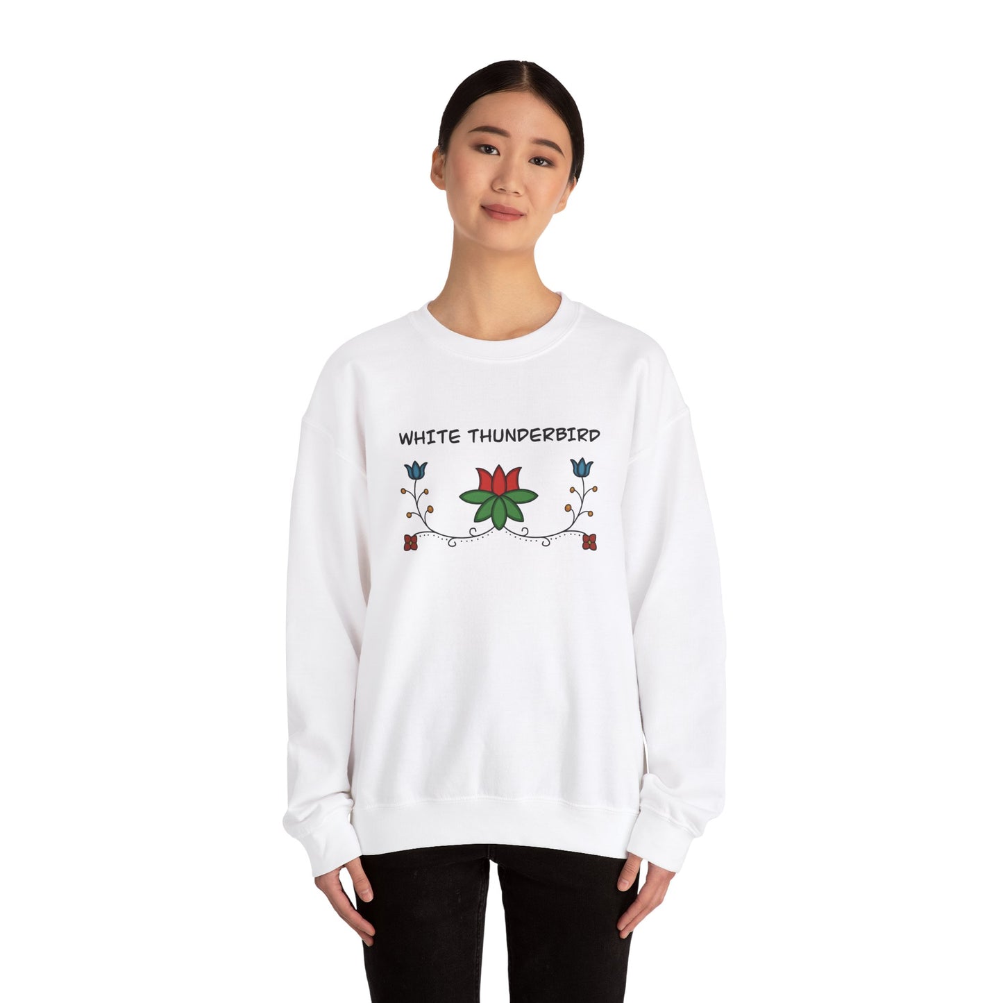 White Thunderbird Unisex Crewneck Sweatshirt