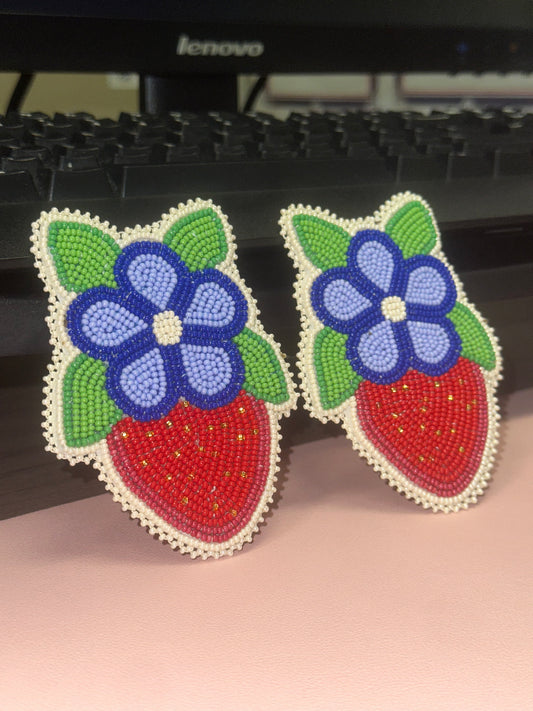 Strawberry Beaded Earrings