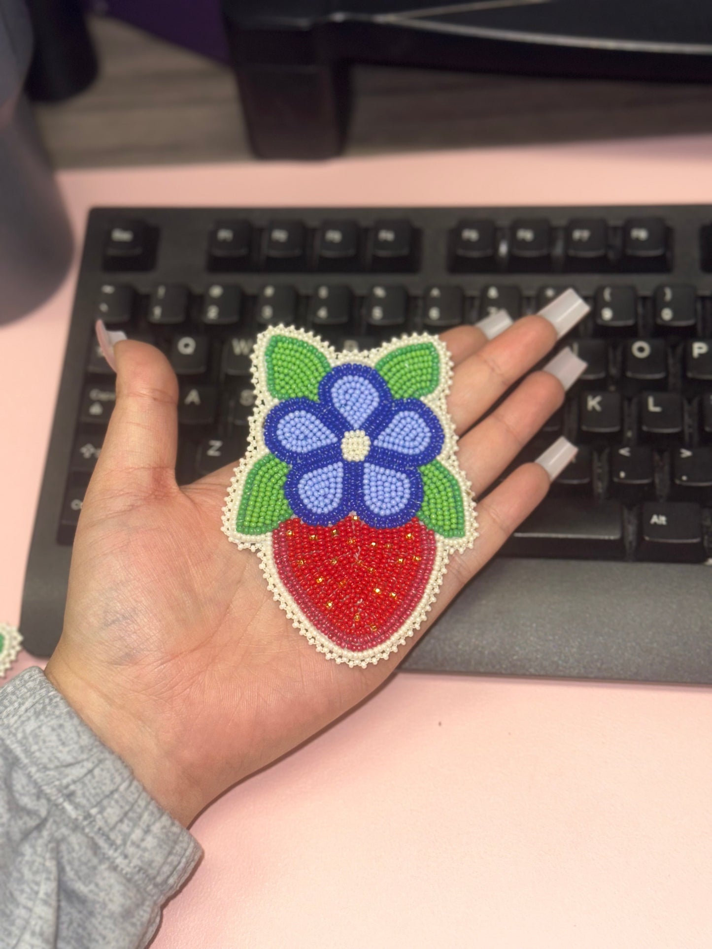 Strawberry Beaded Earrings
